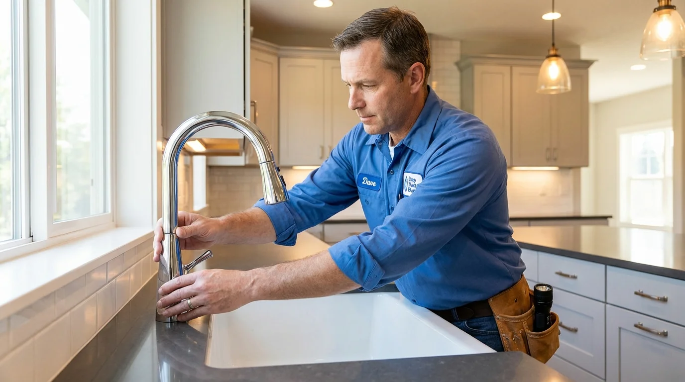 Kitchen faucet installation by Johns Plumbing LLC in Douglass